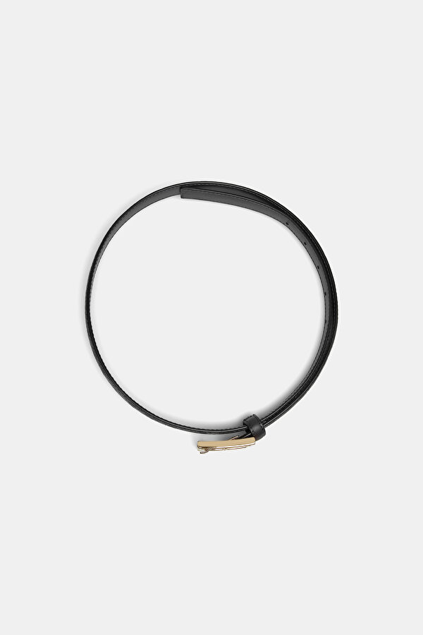 BLACK MONOGRAM LEATHER BELT 2