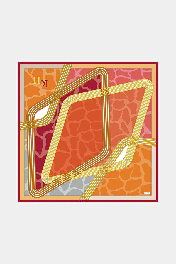 DARK RED TWILL TWILL SCARF