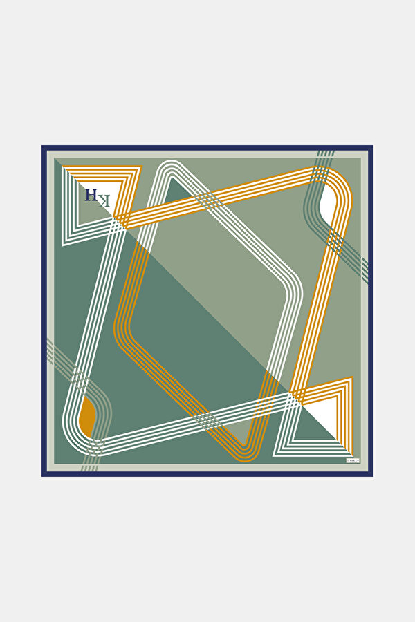 DARK YELLOW TWILL TWILL SCARF