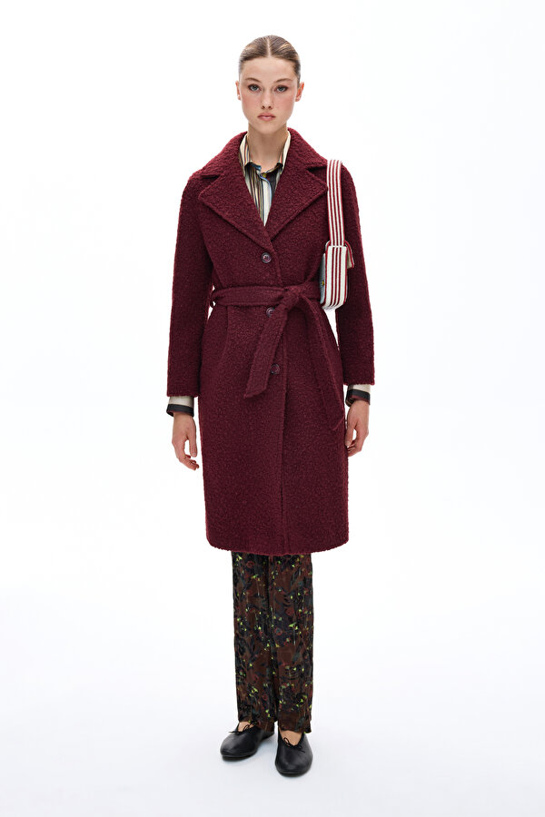MAROON REEFER JACKET