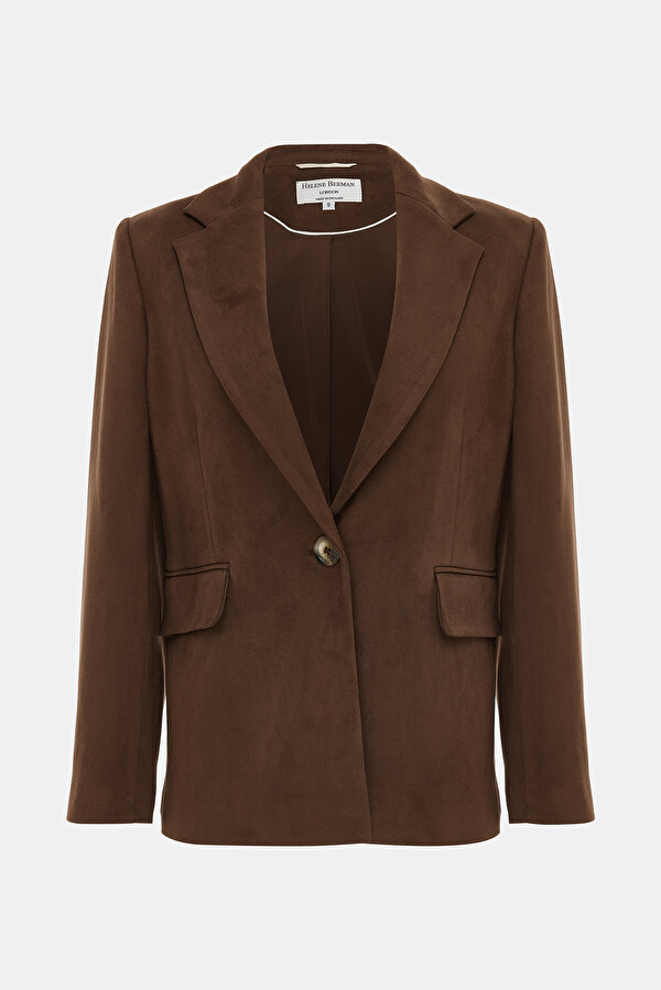 BROWN BUTTONED JACKET