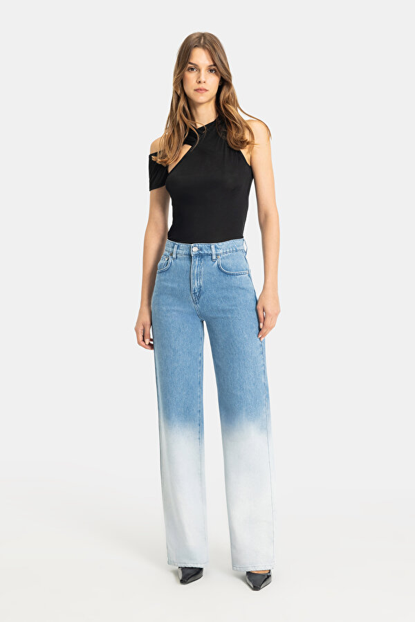 LIGHT BLUE WIDE LEG TROUSERS