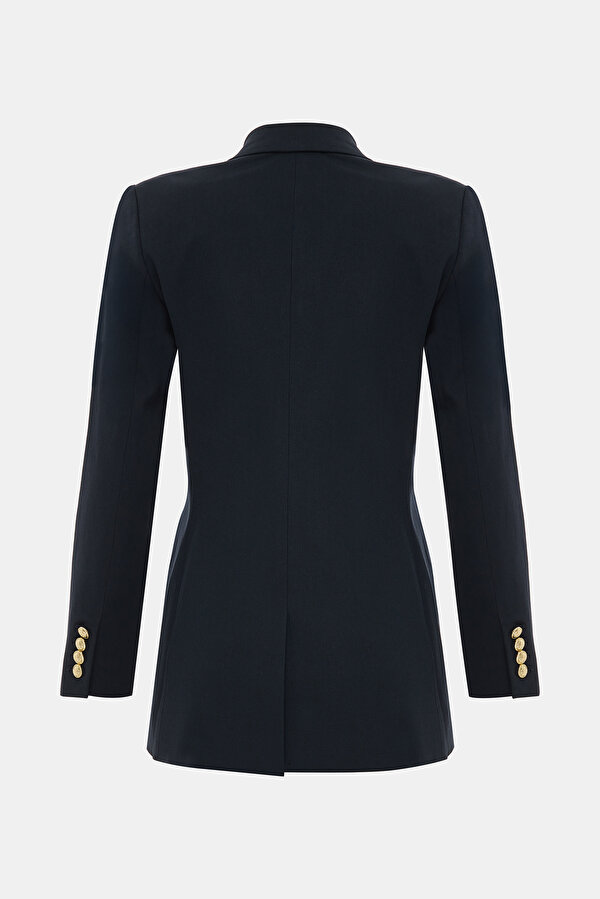 NAVY BLUE BUTTONED JACKET 2