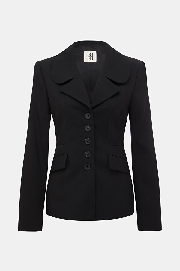BLACK BUTTONED JACKET