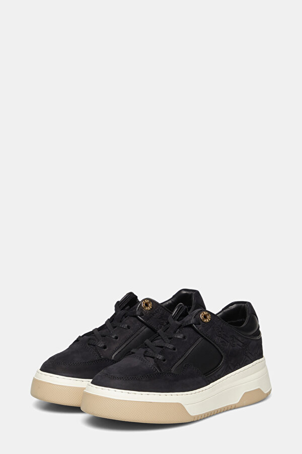 BLACK MONOGRAM LEATHER SHOE 2