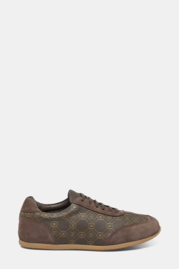BEIGE MONOGRAM LEATHER SHOE