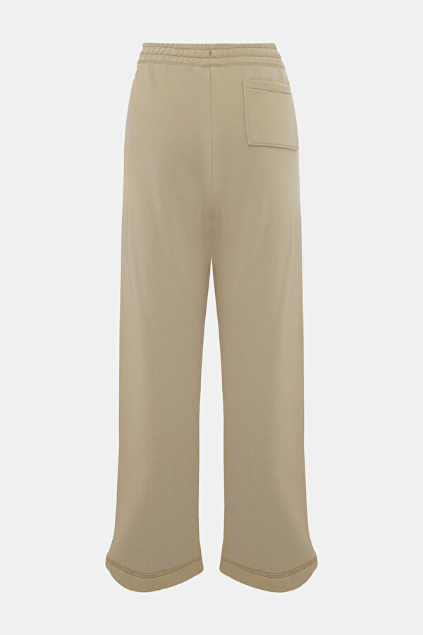 BEIGE STRAIGHT CUT SPORTS TROUSERS 2