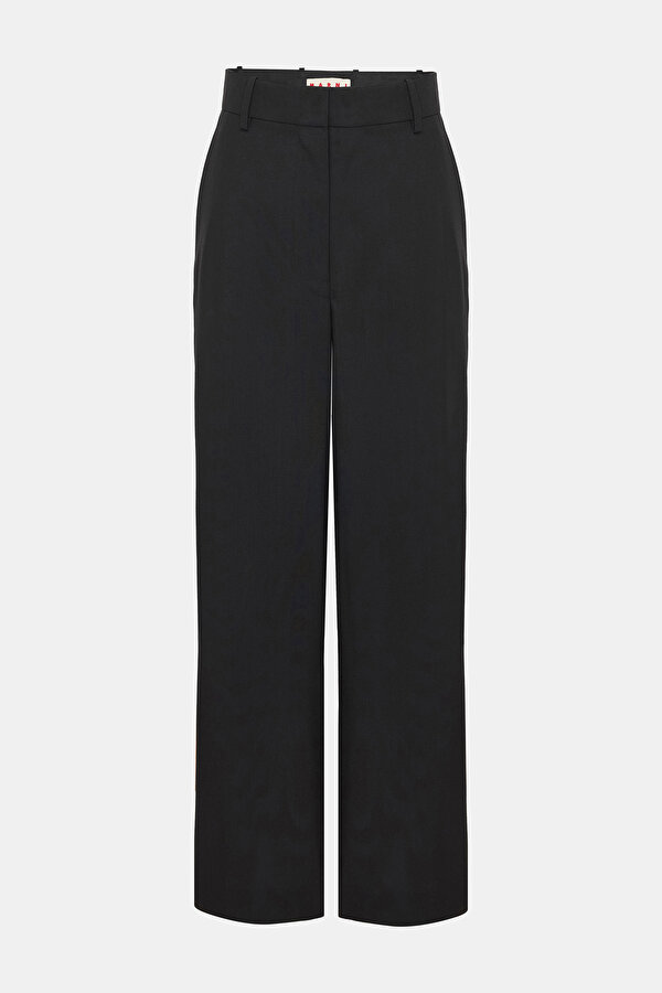 BLACK WOOL TROUSERS