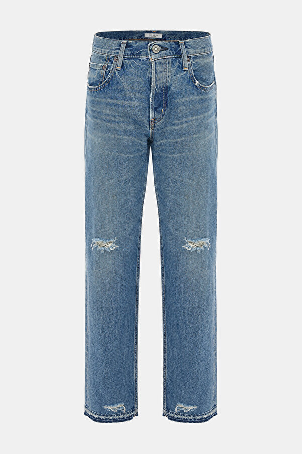 BLUE STRAIGHT CUT TROUSERS