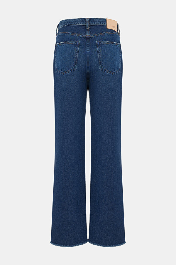 DARK BLUE STRAIGHT CUT TROUSERS 2