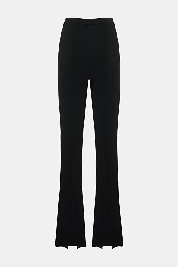 BLACK VISCOSE TROUSERS 2