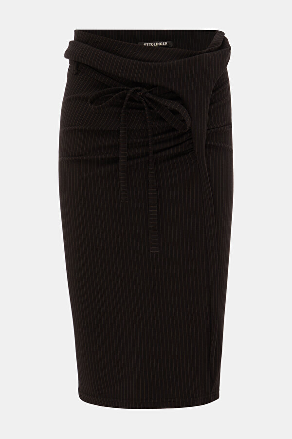 BLACK VISCOSE SKIRT