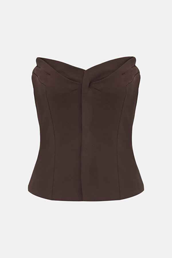 DARK BROWN BLOUSE