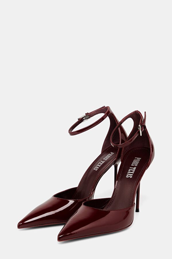 RED BROWN PATENT LEATHER SHOES 2