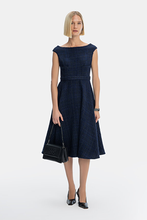 NAVY BLUE SLEEVELESS DRESS