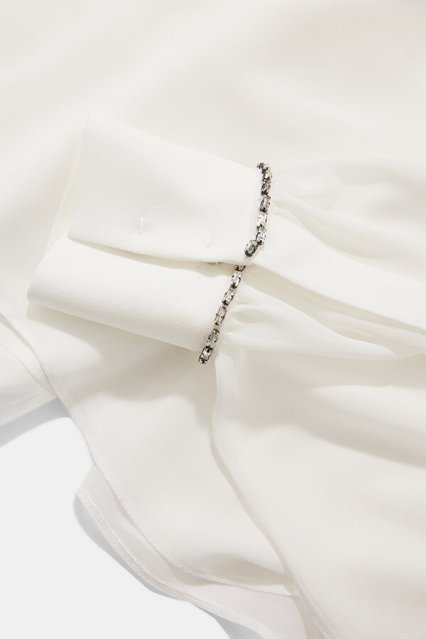 ECRU BASIC / ROUND NECKLINE LONG SLEEVE JUMPSUIT 7