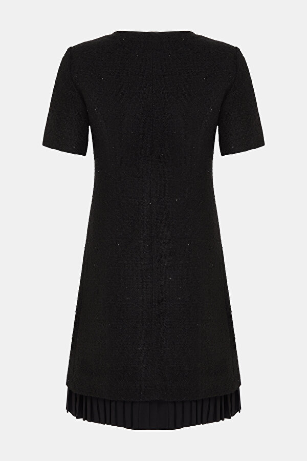 BLACK SHORT SLEEVE ABOVE THE KNEE DRESS 7