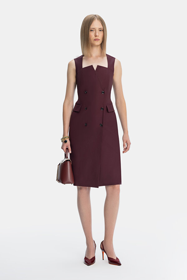 DAMSON SLEEVELESS SUSPENDER BELOW THE KNEE DRESS
