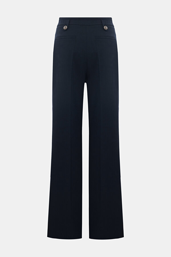 NAVY BLUE WIDE LEG TROUSERS 7
