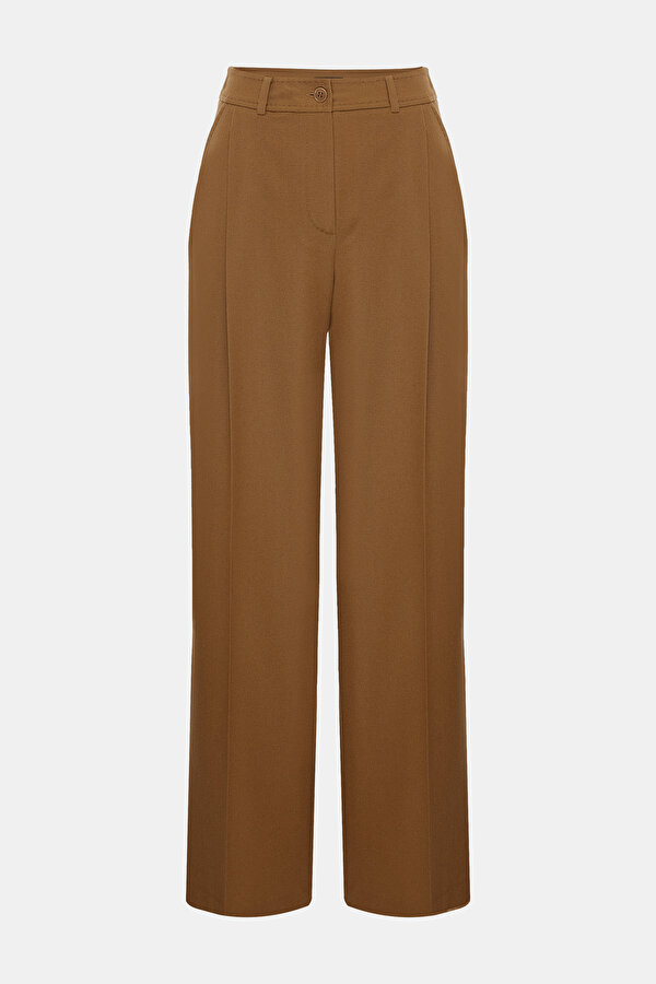 CAMEL WIDE LEG TROUSERS