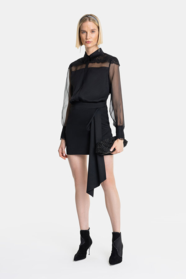 BLACK MINI SKIRT