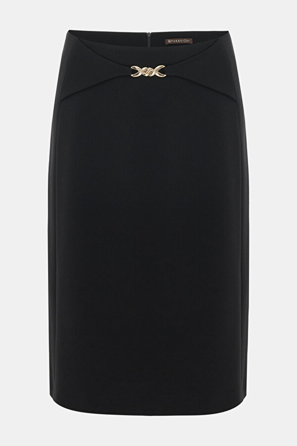 BLACK BELOW THE KNEE SKIRT