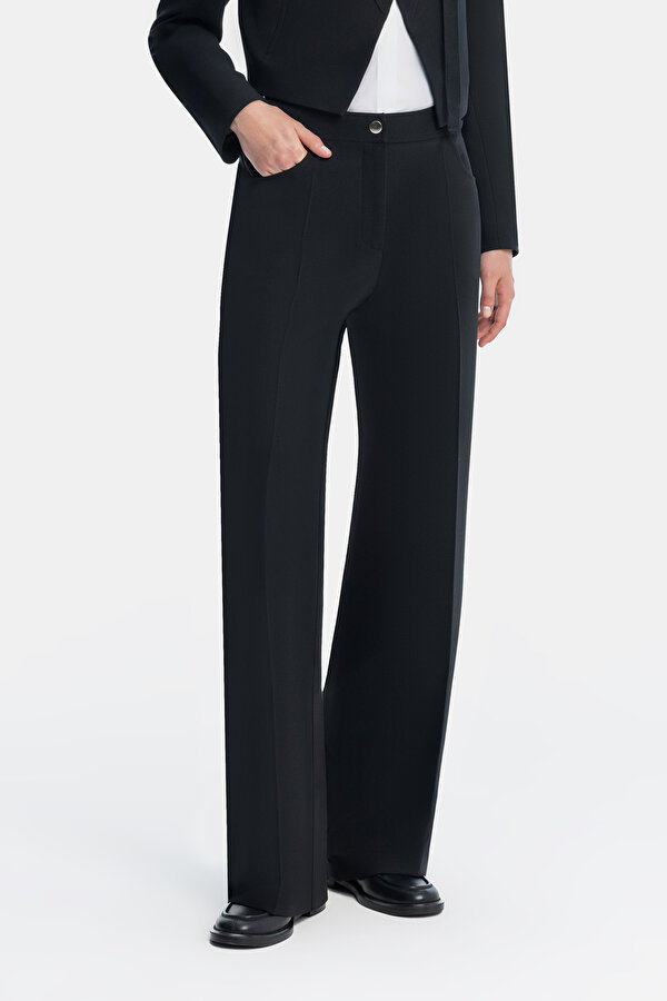 BLACK STRAIGHT CUT TROUSERS 2