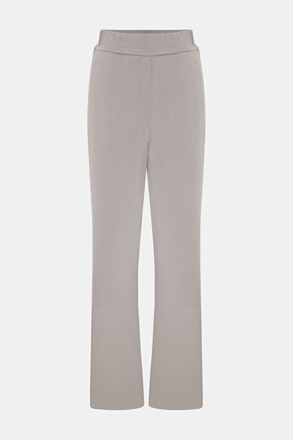 GREY STRAIGHT CUT SPORTS TROUSERS