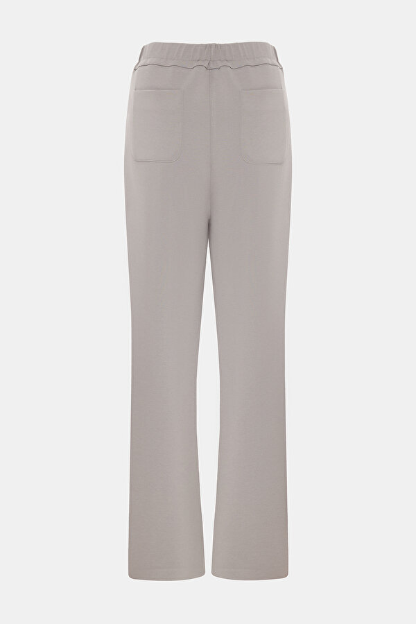 GREY STRAIGHT CUT SPORTS TROUSERS 2