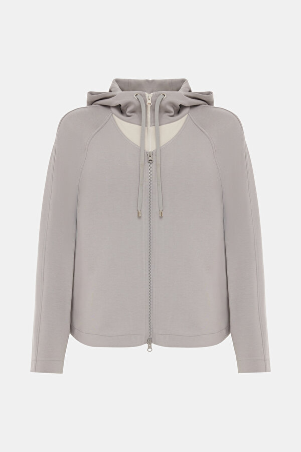 BEIGE HOODIE SWEATSHIRT