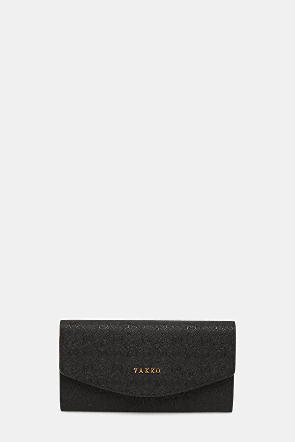 BLACK MONOGRAM WALLET