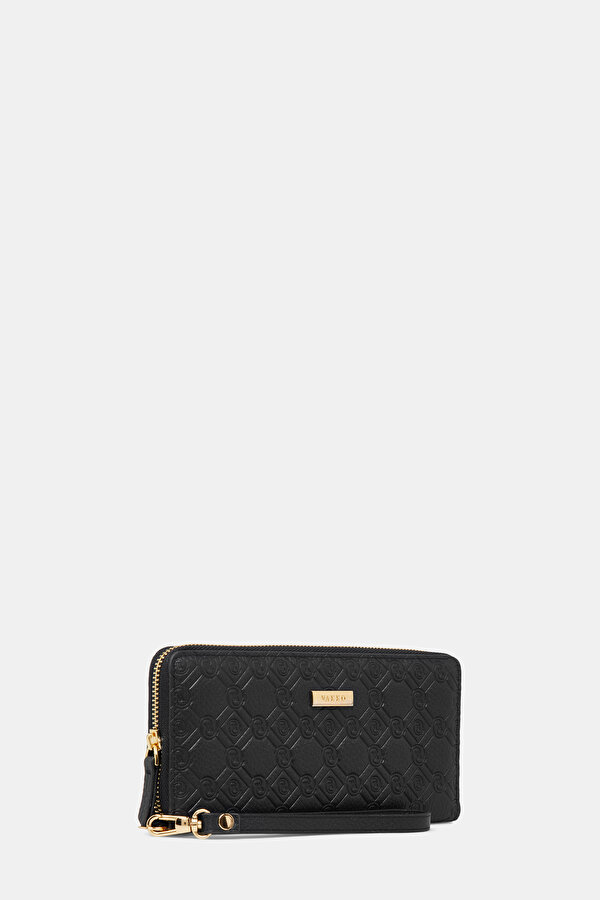 BLACK MONOGRAM LEATHER WALLET 2