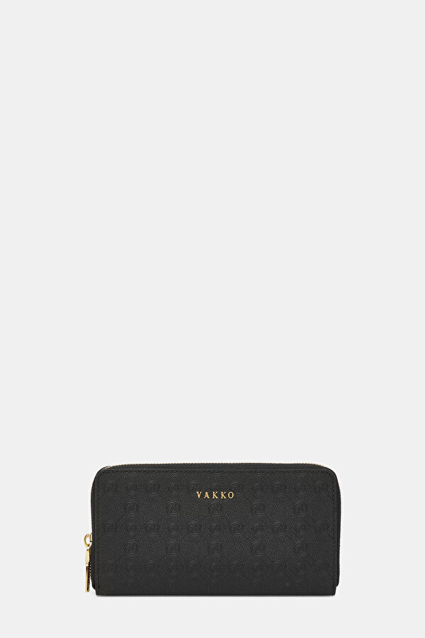 BLACK MONOGRAM WALLET