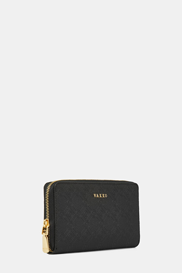 BLACK MONOGRAM WALLET 2