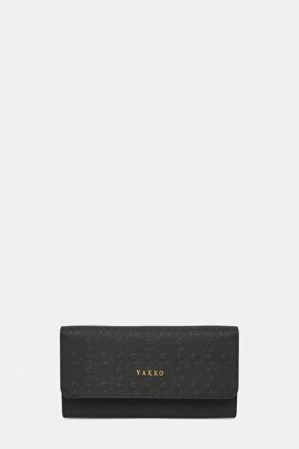 BLACK MONOGRAM WALLET