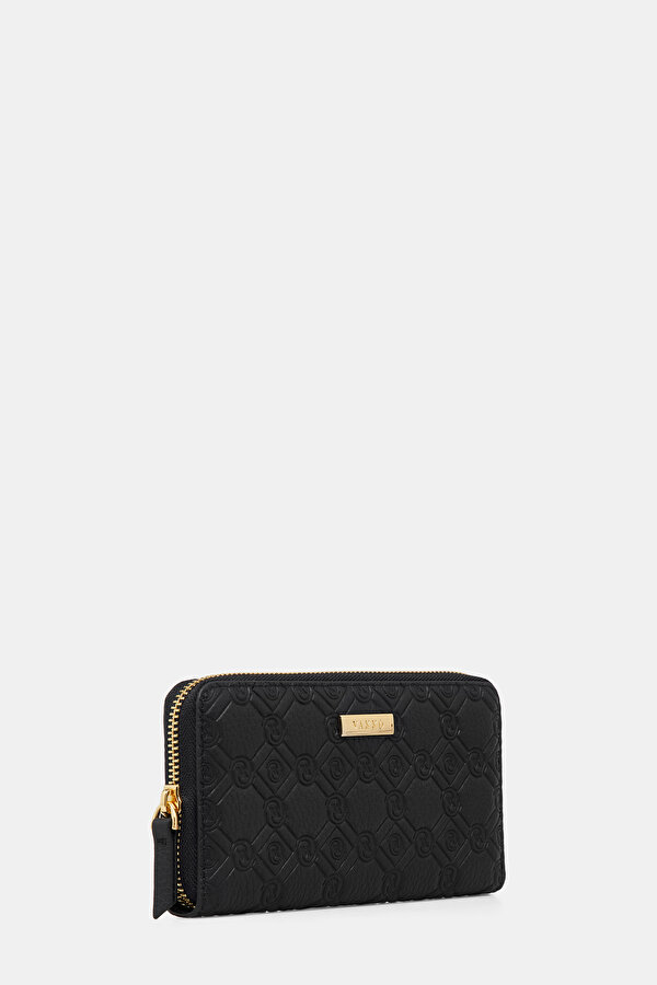 BLACK MONOGRAM LEATHER WALLET 2