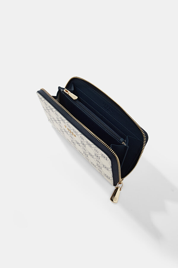 NAVY BLUE MONOGRAM WALLET 6