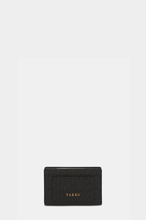 BLACK MONOGRAM WALLET