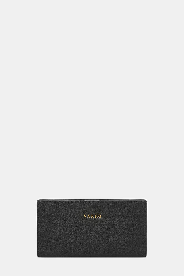 BLACK MONOGRAM WALLET