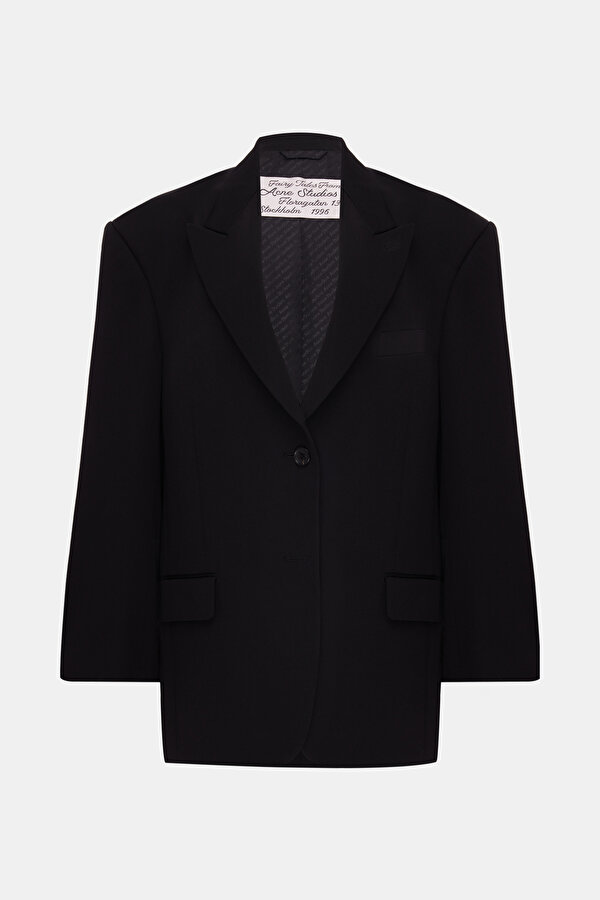 BLACK BUTTONED JACKET