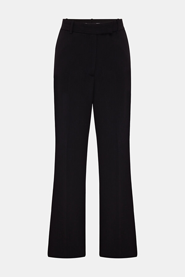 BLACK STRAİGHT CUT TROUSERS