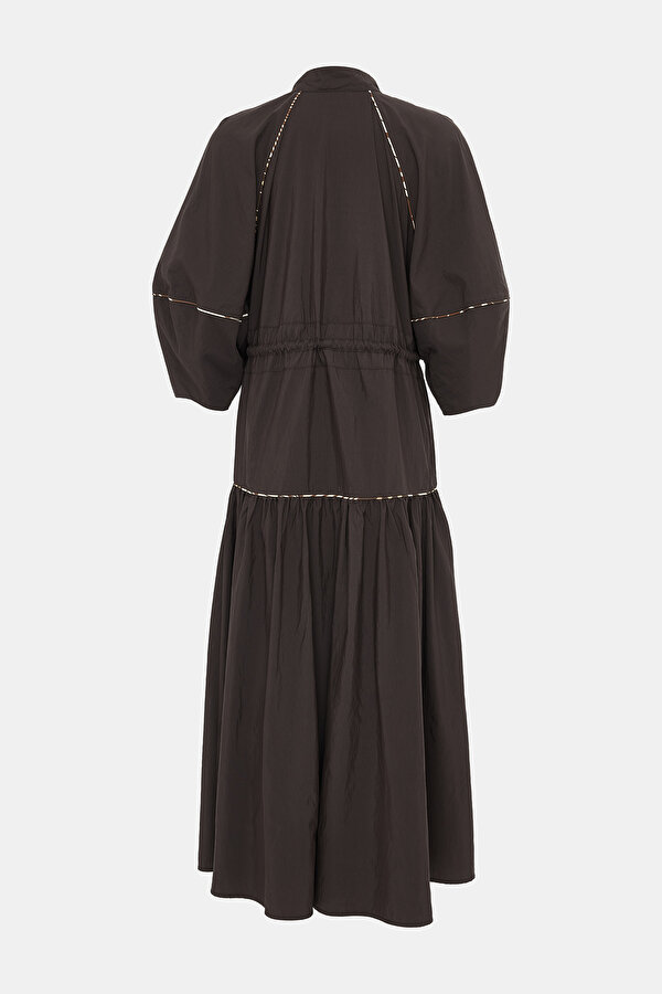 DARK BROWN MIDI DRESS 2