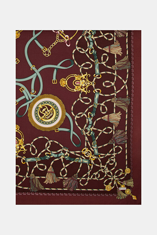 MAROON OBJECT DESIGN CASHMERE/SILK SHAWL 2