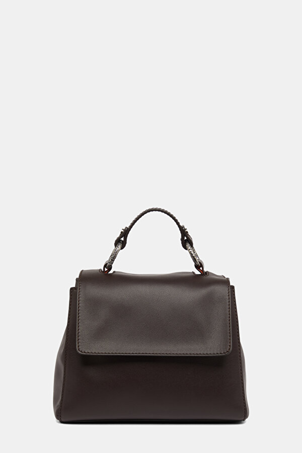 SILVER LEATHER BAG