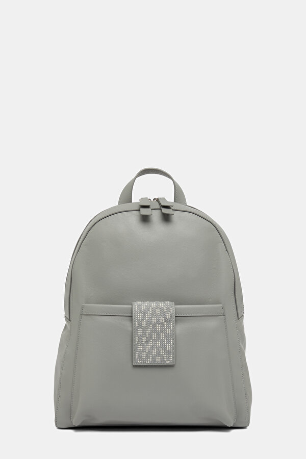 LIGHT GREY LEATHER BAG