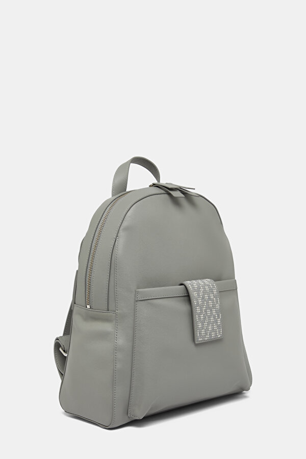 LIGHT GREY LEATHER BAG 2