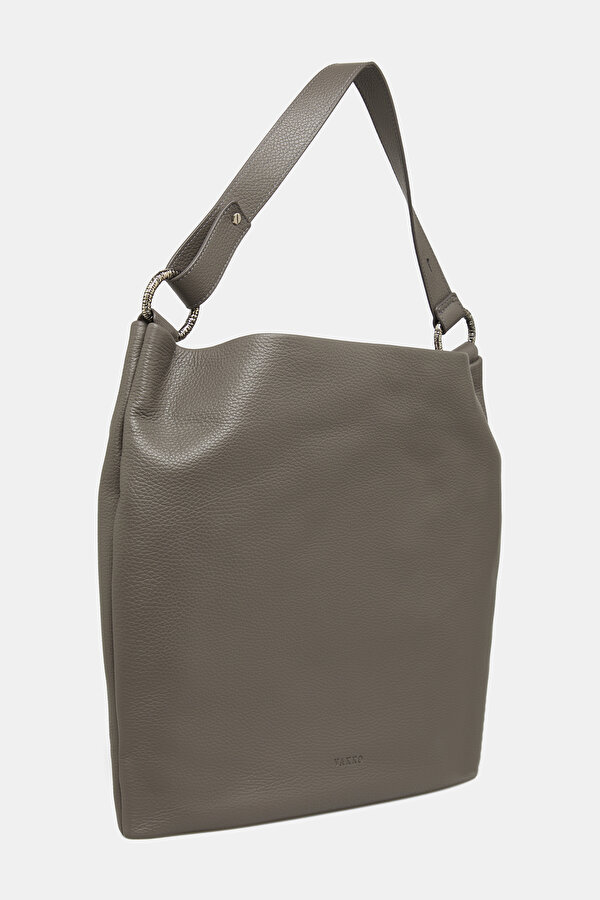 DARK GREY LEATHER BAG 2