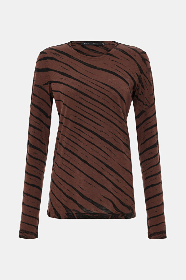 BORDO O YAKA T-SHİRT