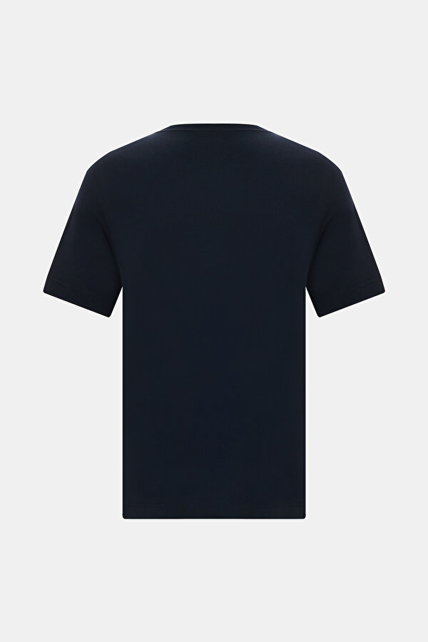 NAVY BLUE BASIC / ROUND NECKLINE SHORT SLEEVE TSHIRT 2