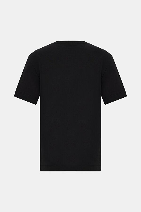 BLACK BASIC / ROUND NECKLINE SHORT SLEEVE TSHIRT 2